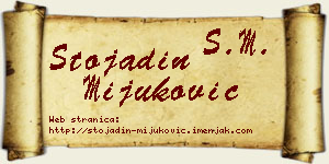 Stojadin Mijuković vizit kartica